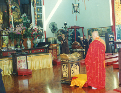 Ven. Maestro Jy Din en el Templo Hsu Yun de Hawai