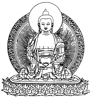 Presione el Buda Amitabha para oir el Mantra